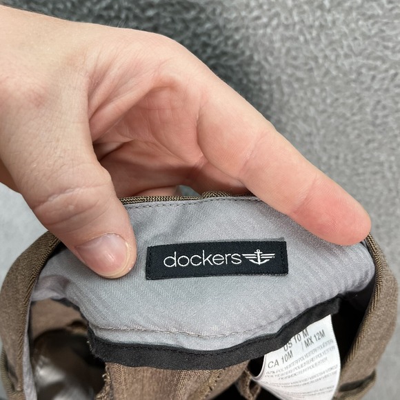 Dockers Pants Womens 10 Medium Brown Mid Rise Wide Flared Leg Preppy Careerwear - Picture 6 of 9